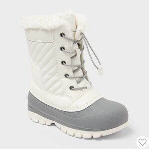 Kids Skylar Waterproof Snow Boots All In Motion Cream & Grey Size 3